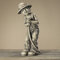 Wasserspeier Gartenkind Fritz, Skulptur aus Steinguss, Figur