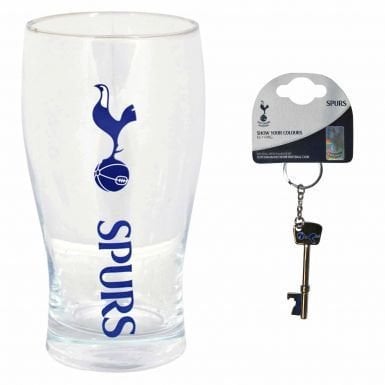 Tottenham Hotspur F.C. Spurs Pint Glass & Bottle Opener Set