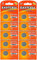 10 x CR927 3V Lithium Knopfzelle 30 mAh (2 Blistercards a 5 Batterien) EINWEG Markenware EASTCELL