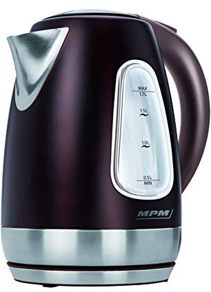 MPM MCZ-55 bollitore elettrico 1,7 L Marrone, Argento 2100 W