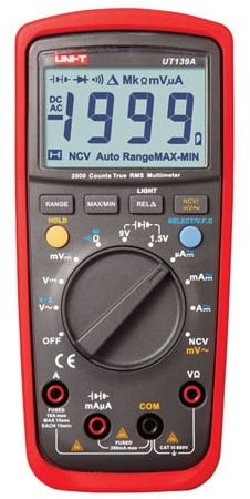 Uni-T UT-139A Digitales Multimeter Trms Autorange Ncv, Rot