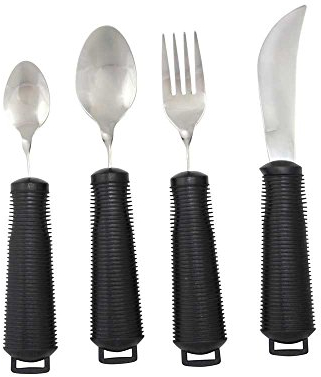 Behrend Esslöffel Flex, biegsam, biegbares Besteck, Gummi-Griff, rutschfest, 1 Stück