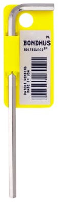 Bondhus HL1/2L BARCODED Hexagon Key, 1/2, 15916, PROTANIUM Precision HIGH Torque Steel
