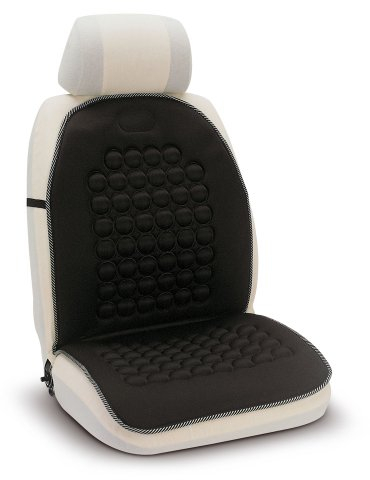 Bottari 12087 12087: Sitzauflage fürs Auto mit Massagefunktion Magnete und Unterstützung für den Rücken und die Seiten. Schwarz
