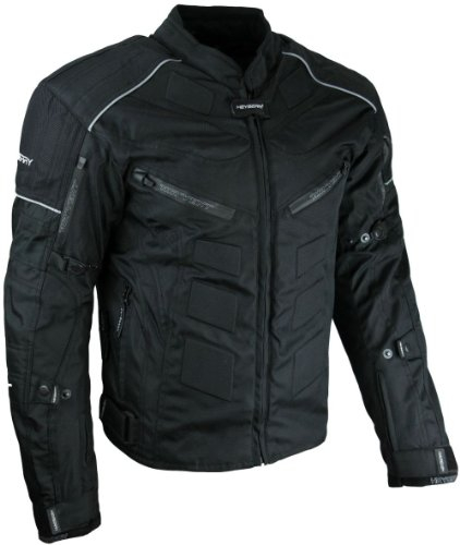 HEYBERRY Kurze Textil Motorrad Jacke Motorradjacke Schwarz Gr. M