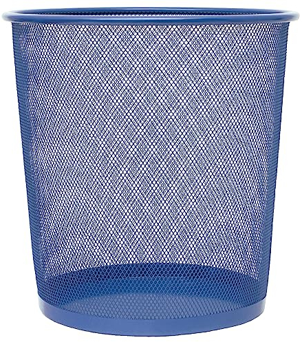 Makro Paper JS5002 - Papelera metálica, azul