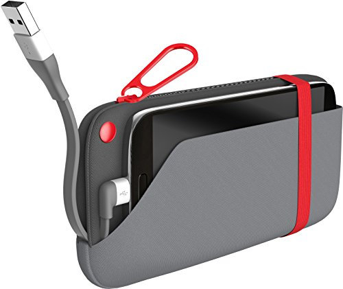 Emtec Power Pouch Batterie de secours Design 5000 mAh pochette incluse pour Smartphone/Tablette, connectique Micro USB et port USB externe