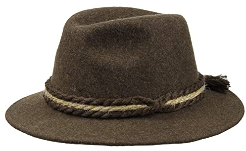 Hutshopping Wollfilz Oktoberfesthut Trachtenhut Almhut (59 cm - braun)