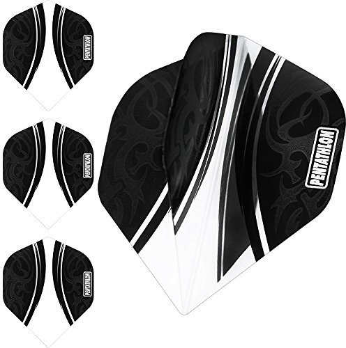PENTATHLON Farbe plus Dart Flights, Farben, transparent, 5 Sets (15)
