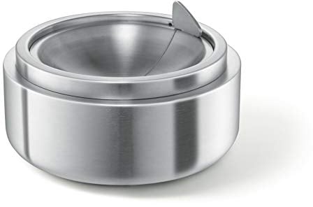 ZACK 50162 CONTAS Kipp-Aschenbecher, Edelstahl matt, 13cm