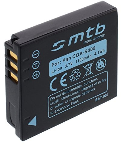Batteria Compatibile con Panasonic CGA-S005, Compatibile con Lumix DMC-FS2, FX01, FX07, FX3, FX8, FX9…