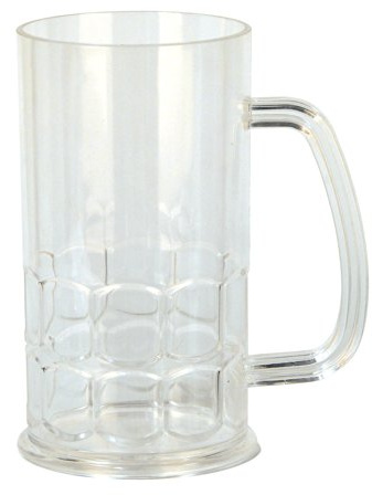 Beistle Plastic Beer Stein with Handle, Clear 17 oz. Drinkware Mug Party Favor for Oktoberfest, St. Patrick’s Day, Halloween, German Festivals, Beer Tasting Events, and Pub Crawls