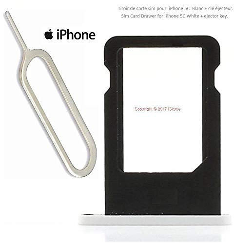 Tiroir Support Carte Nano Sim pour iPhone 5C Blanc White