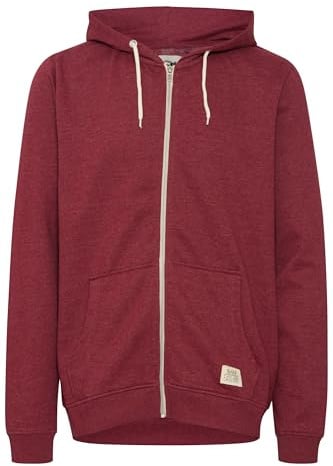 Blend 701628 Herren Sweatjacke Kapuzen-Jacke Zip-Hoodie aus hochwertiger Baumwollmischung Meliert