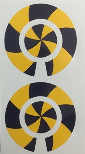 Lawn Crown Green Indoor Bowls Spiral ID Identification Markers Set of 4 (Yellow - Black)