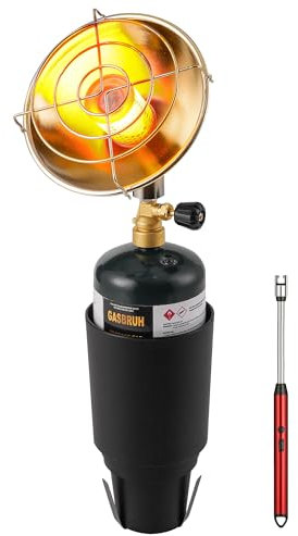 GasBRUH Golf Cart Heater with Cup Holder-Control Valve,Portable 6200BTU Outdoor Propane Heater with Windproof USB Lighter, Fits Most Golf Cart EZGO, Yamaha & Club Car (Fuel Not Included)