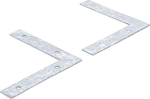 BGS Diy 80925 | L-Winkel | 150 x 150 x 25 mm | 2-tlg. | verzinkt | mit Bohrungen | für Verbindungen im Haus- und Gartenbereich