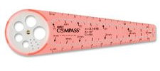 saft-t Kompass, 8,9 x 22,6 cm orange, verkauft als je 1
