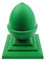 4 x Linic Acorn Fence Top Finials & 3 Fence Post Caps. Rot Proof, UK Made. (GT0009) Free UK Postage (Green)