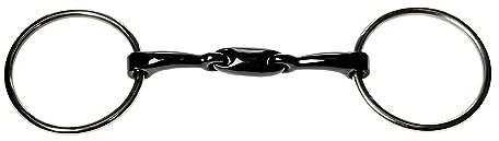 JP Korsteel Oval Link Loose Ring Snaffle Bit 5 1/2 inch Grey