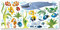 Wandkings Ozean Unterwasserwelt Wandsticker XL Set, 50 Aufkleber, Gesamtfläche 130 x 70 cm