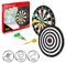 Idena 6176535 - Dartspiel mit 2 Dartscheiben und 6 bunten Pfeilen, 2 seitig bespielbar, Durchmesser ca. 29 cm, für drinnen und draußen