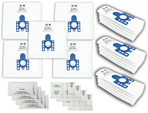 First4spares Type GN High Filtration Cloth Dust Bags for Miele Vacuum Cleaners (Pack of 20 + 4 Motor and Air filters)