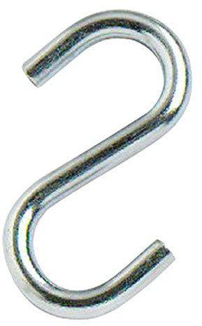 Bulk Hardware BH01895 Gancio a S in Acciaio, 38 x 3.4 mm, Bianco, Set di 5
