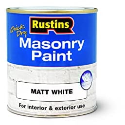 RUSTINS Masonry Paint Matt White 250ml