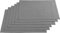 REDBEST Tischset, Platzset, Untersetzer Uni 6er-Pack Seattle, 100% Baumwolle grau Größe 30x45 cm - Robustes, glattes Gewebe, mit hochwertigem Kuvertsaum