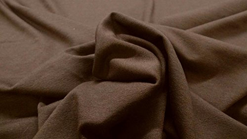 StoffBook DUNKELBRAUN ÖKO-TEX ZERTIFIZIERT BI-STRETCH VISKOSEJERSEY STOFF STOFFE, C333