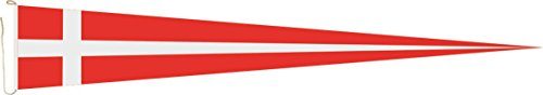 U24 Langwimpel Dänemark Fahne Flagge Wimpel 150 x 40 cm Premiumqualität