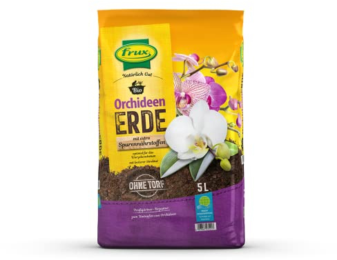 Orchideenerde Orchideen-substrat 5L gebrauchsfertige Frux Classic Line Erde für Orchideen grob hochwertige spezialerde für Orchideen Orchideensubstrat