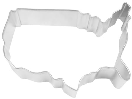 R&M Usa Map 4.5 Cookie Cutter in Durable, Economical, Tinplated Steel