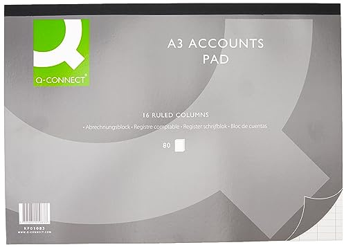 Q Connect Analyse-Block, A3, 16 Spalten