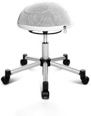 Topstar Rollhocker Sitness Half Ball weiß