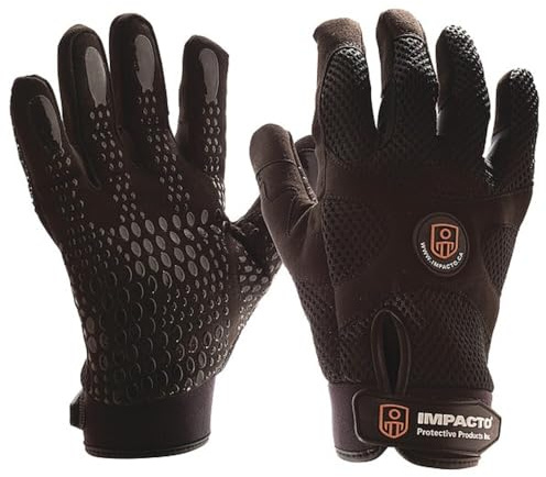 Impacto BG40850 Anti-Vibration Mechanic's Air Glove, Black Xlarge
