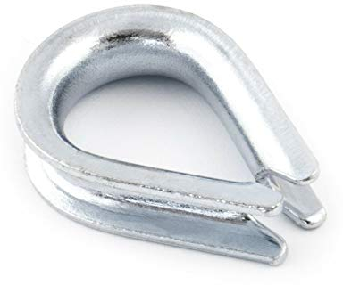 10 x KAUSCHE FÜR SEIL 4mm verzinkt Drahtseilklemme Stahlseil Seil Draht Stahl Drahtseil
