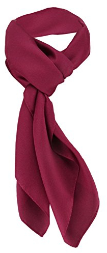 TigerTie Damen Chiffon Halstuch bordeaux weinrot Uni Gr. 90 cm x 90 cm - Schal