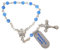 Holyart Zehner Rosenkranz aus 925er Silber und hellblauen Achat