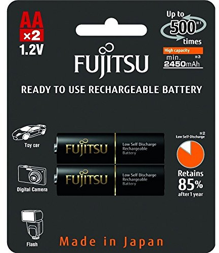 Fujitsu Battery R6/AA 2450 mAh Pack of 2 Black