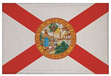 U24 Aufnäher Florida Fahne Flagge Aufbügler Patch 9 x 6 cm
