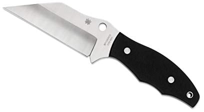 Spyderco, Outdoormesser, Ronin 2, Klinge: 10.5 cm, wharncliffe, G10, schwarz, Messer Für Jagd, Abenteuer, Full Tang, Taschenclip, Scheide, Satin Finish