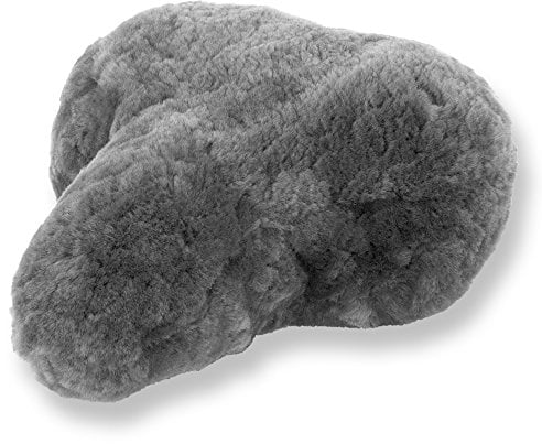 Reissner Lammfelle Fahrradsattel Bezug Fahrradsattelüberzug aus Merino Lammfell FSB-A-1 hellgrau Silber 30x20cm