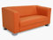 moebel-eins Chicago 2-Sitzer Sofa Couch Loungesofa, Material Kunstleder, orange