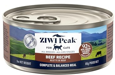 ZIWI Peak Wet Cat Food – All Natural, High Protein, Grain Free, Limited Ingredient, with Superfoods (Beef, Case of 24, 3oz Cans)