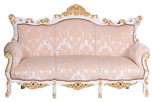 Gigant Sofa Barock Salonsofa Cremeweiss Prunksofa 200cm Barocksofa Liege Sessel cat599d27 Palazzo Exklusiv