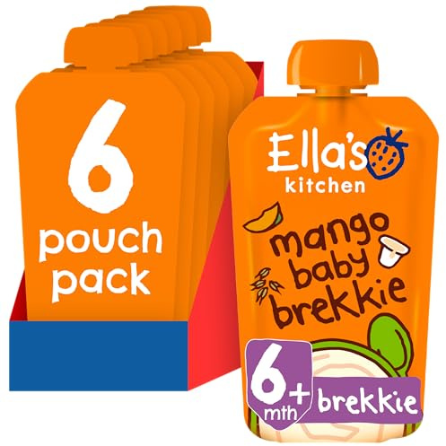 Ella's Kitchen Organic Baby Brekkie Mango 100 g (Pack of 6)