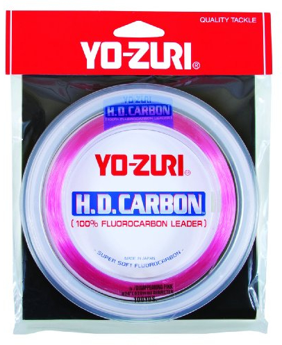 Yo-Zuri H.D. Fluorocarbon Handgelenkspule 91,4 m Vorfachschnur, Pink, 6,8 kg