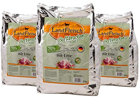 Landfleisch Dog Softbrocken mit Ente, 1er Pack (1 x 15 kg)
